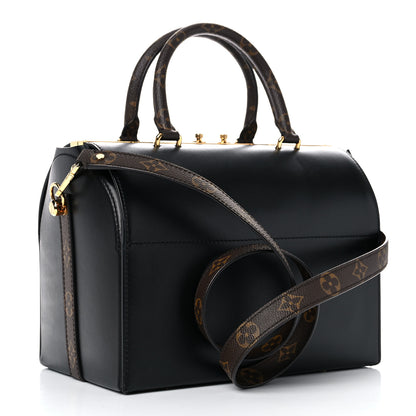 Louis Vuitton Calfskin Monogram Speedy Doctor 25 Black 4 of 33