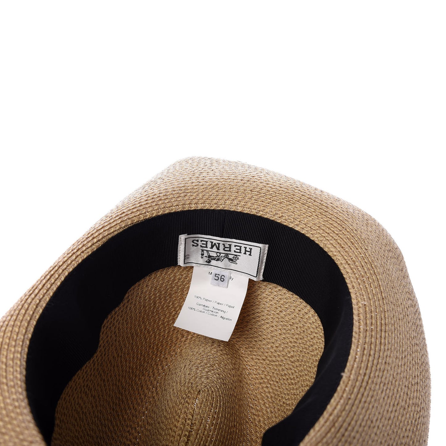 Straw Grosgrain Hat 56
