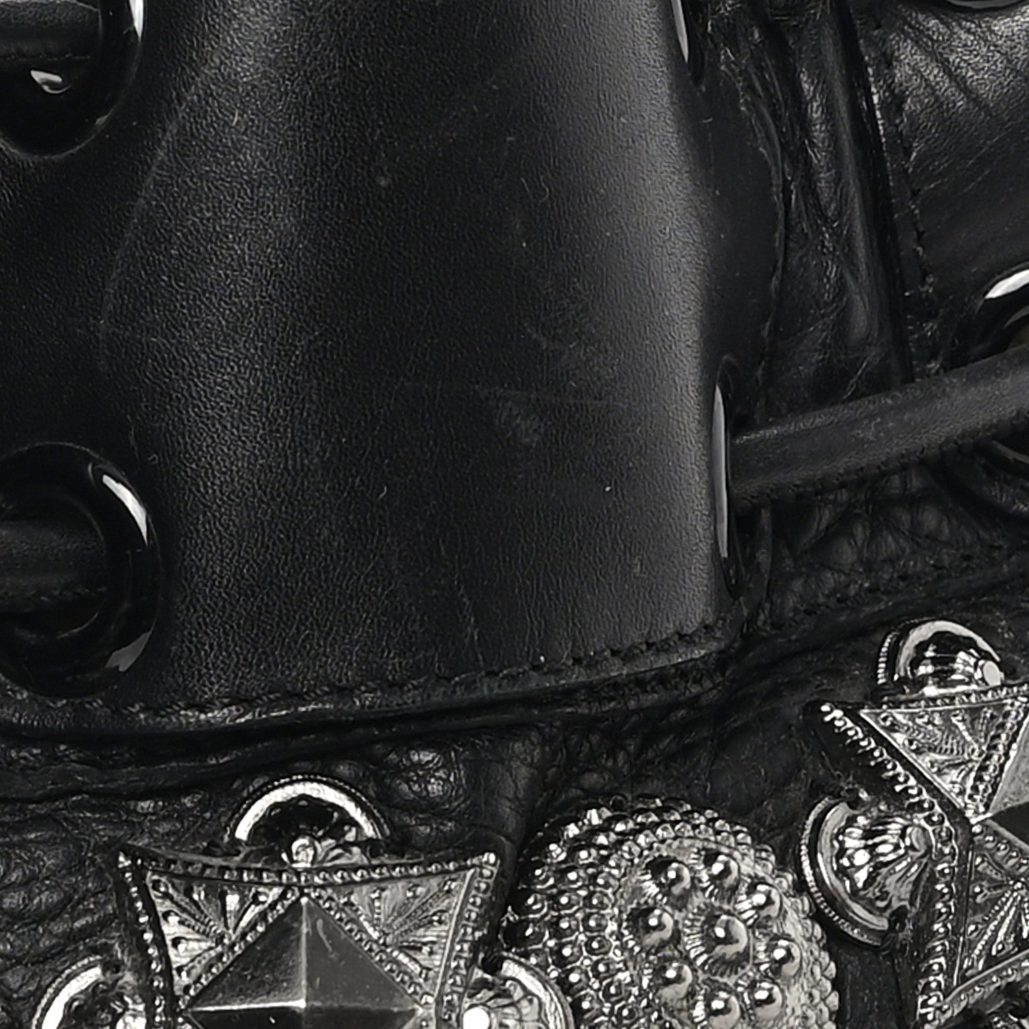 Burberry Calfskin Mason Warrior Studded Hobo Black 13 of 14