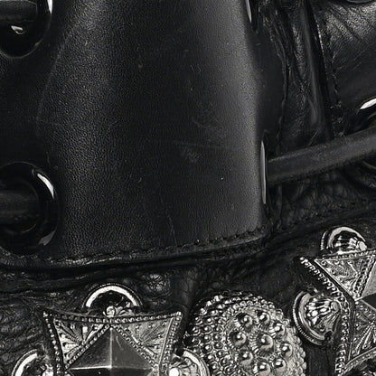 Burberry Calfskin Mason Warrior Studded Hobo Black 13 of 14