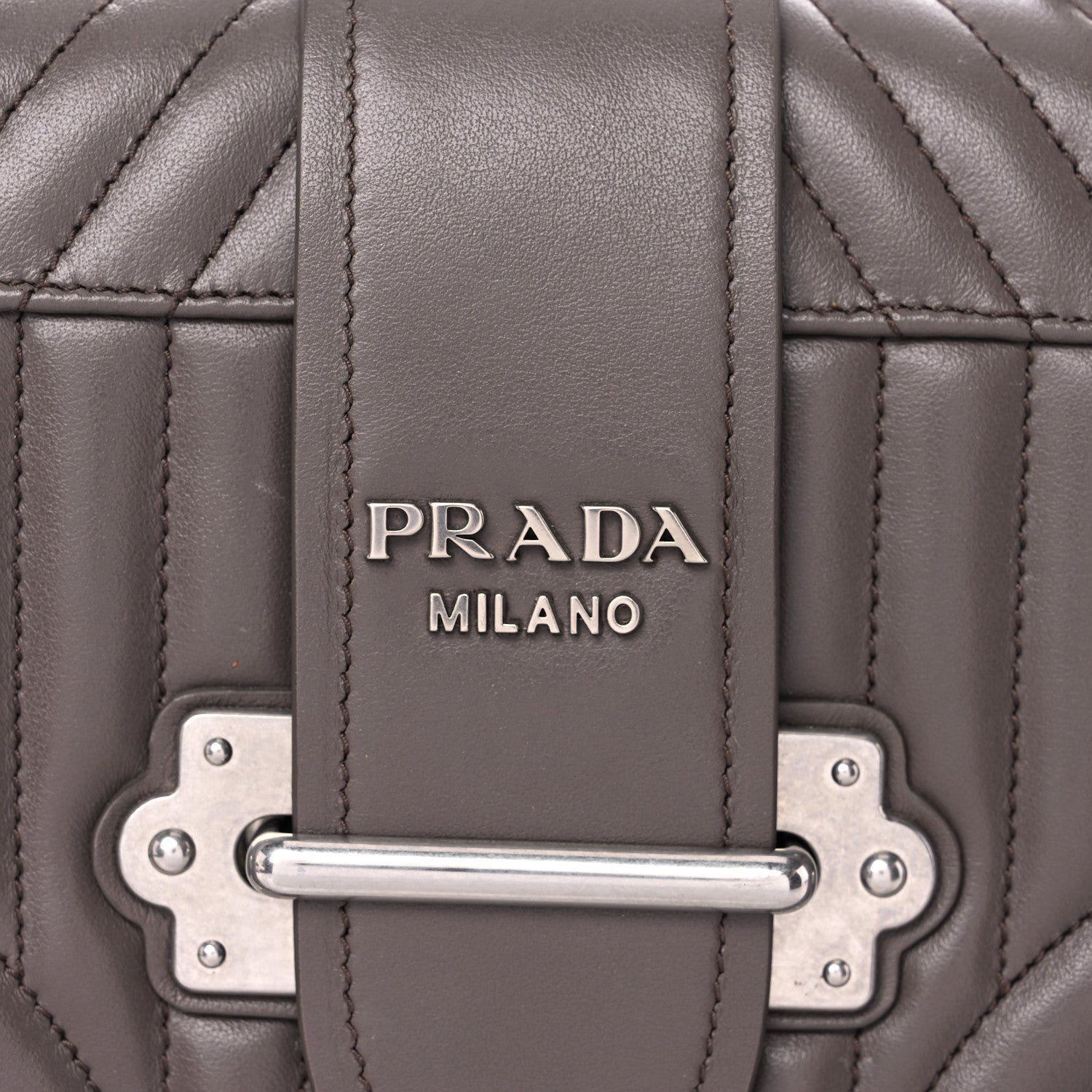 Prada Soft Calfskin Impunture Diagramme Cahier Bag Bambu 15 of 15