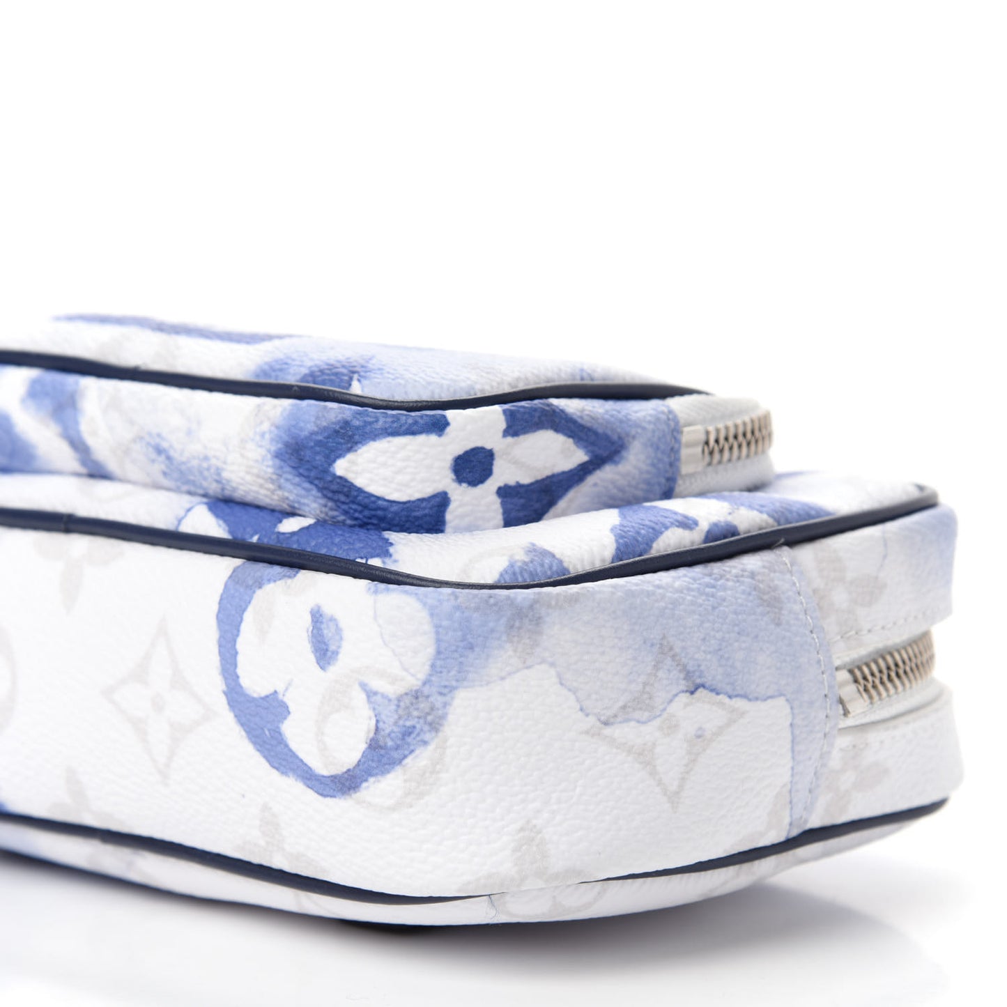 Monogram Watercolor Outdoor Pouch Blue