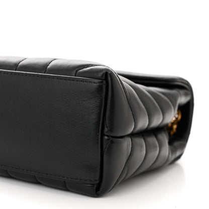 Saint Laurent Calfskin Y Quilted Monogram Small Loulou Chain Satchel Black 10 of 11