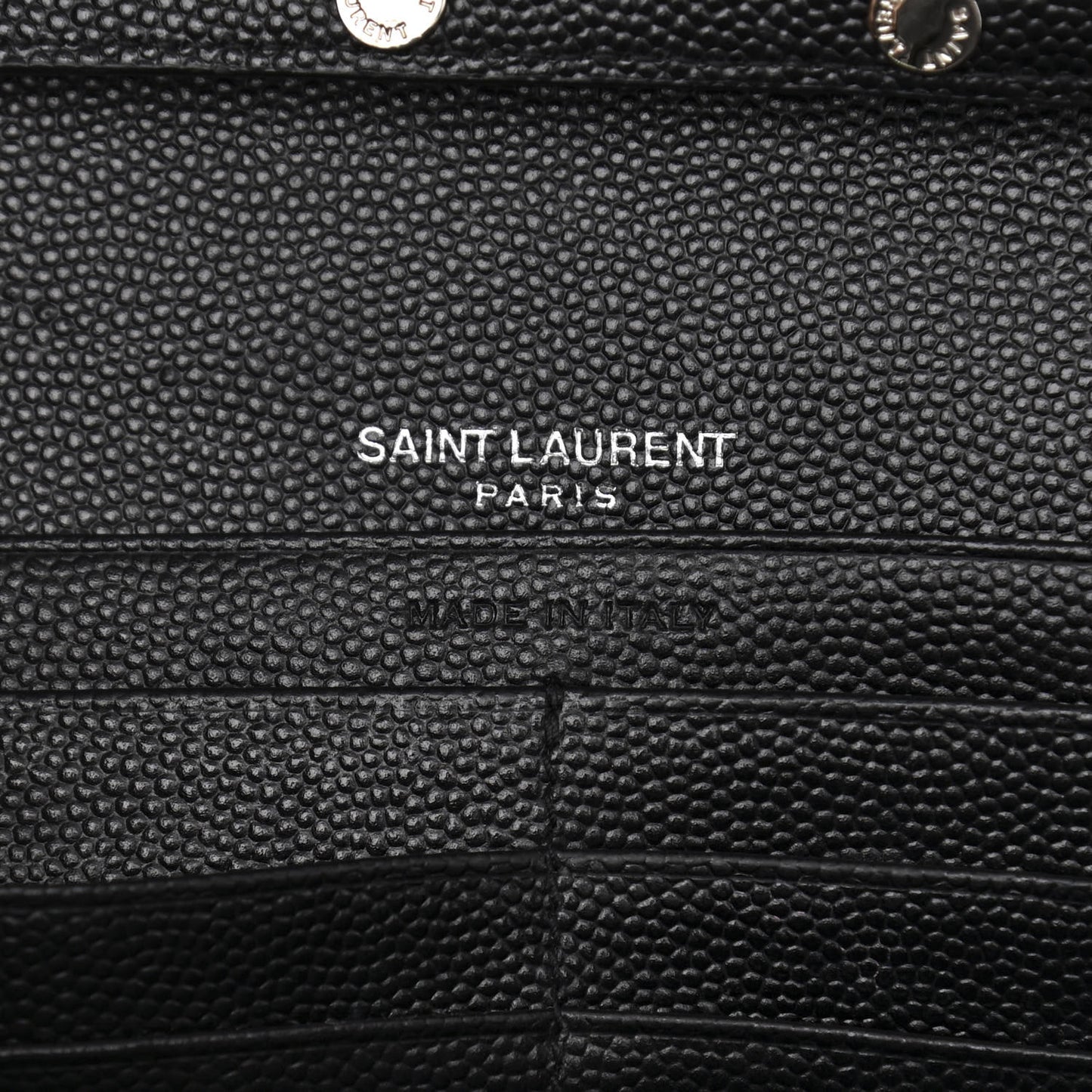 Grain De Poudre Matelasse Chevron Monogram Chain Wallet Black