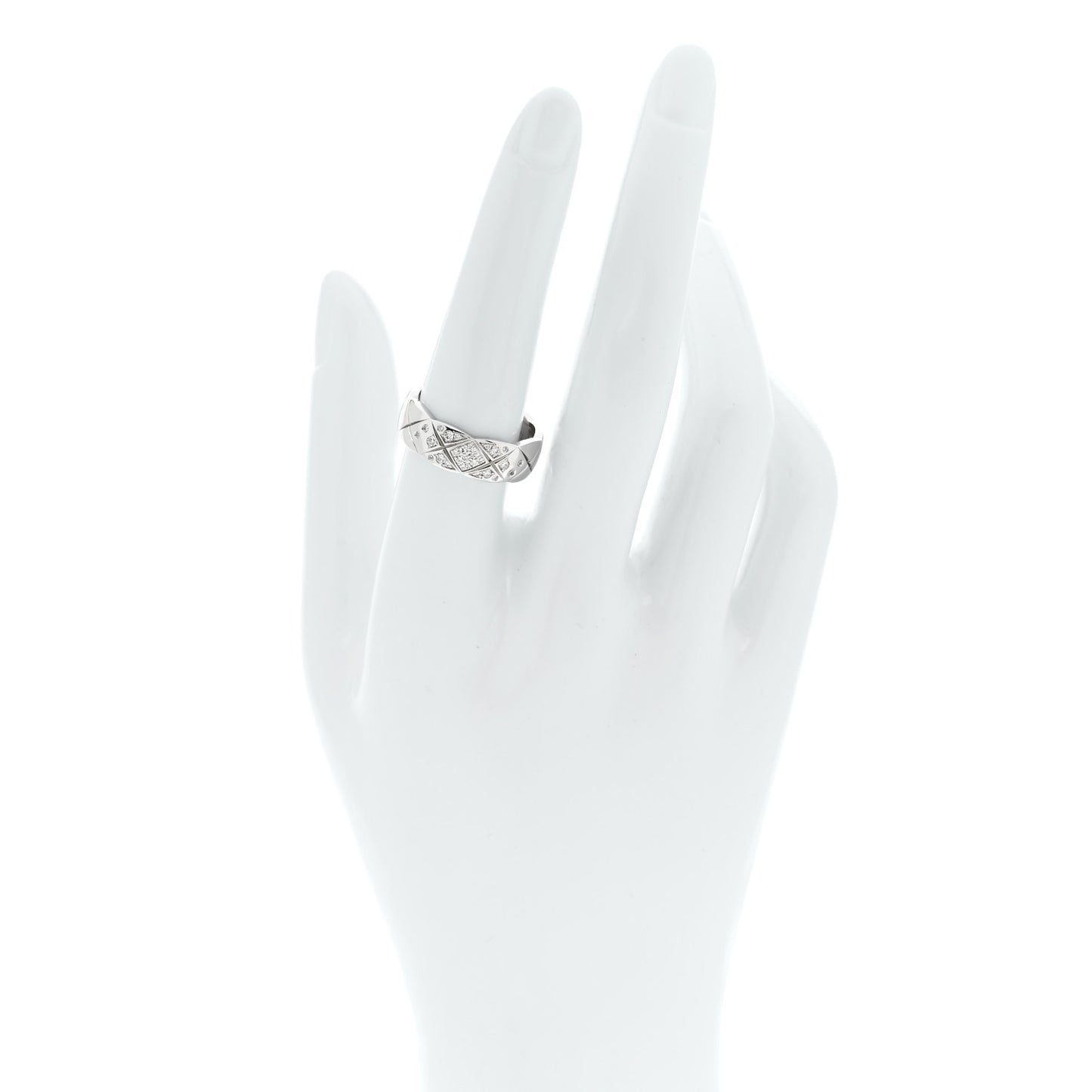 18K White Gold Diamond Small Coco Crush Ring 56 7.75