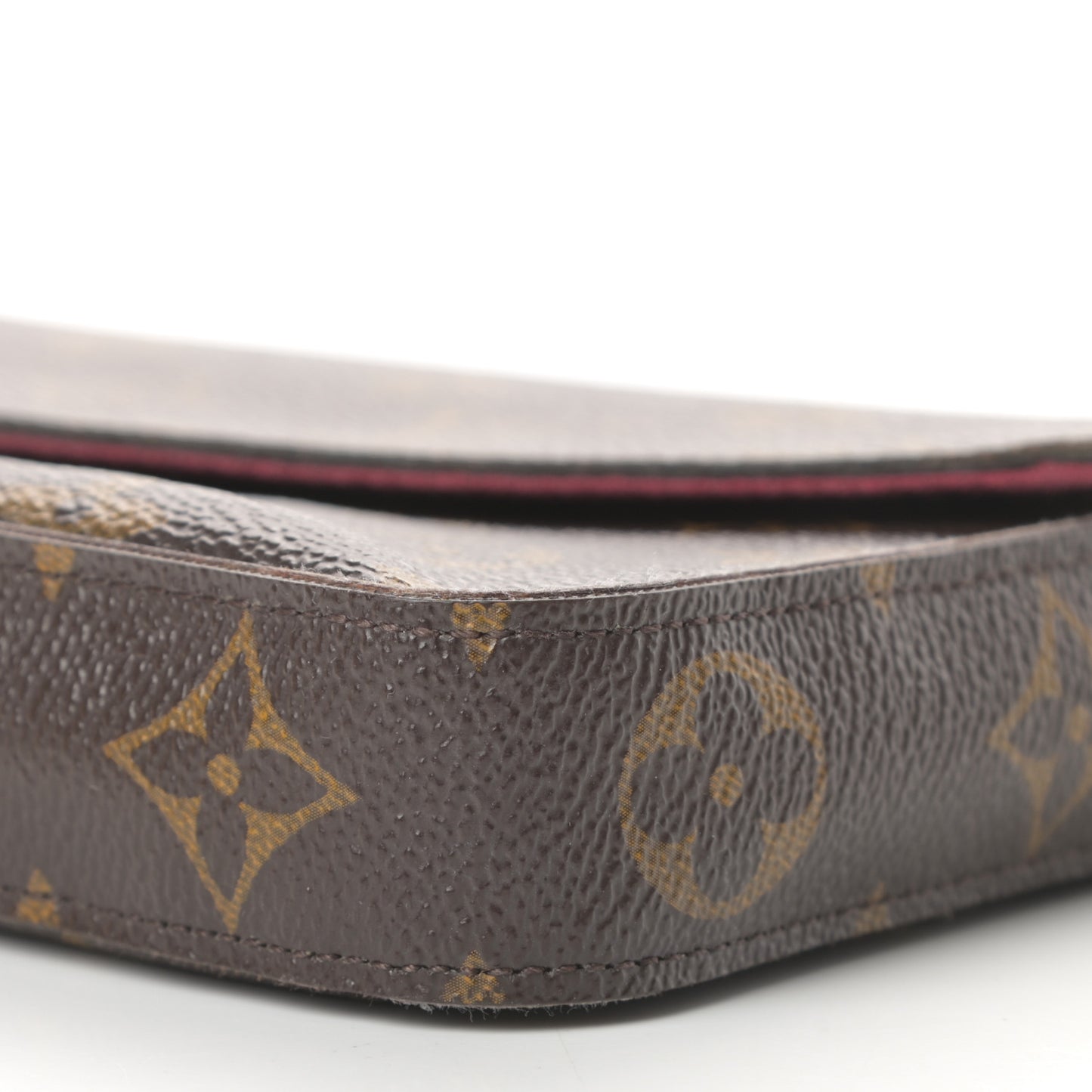 Monogram Pochette Felicie Chain Wallet Fuchsia