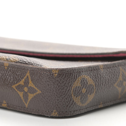 Louis Vuitton Monogram Pochette Felicie Chain Wallet Fuchsia 7 of 15