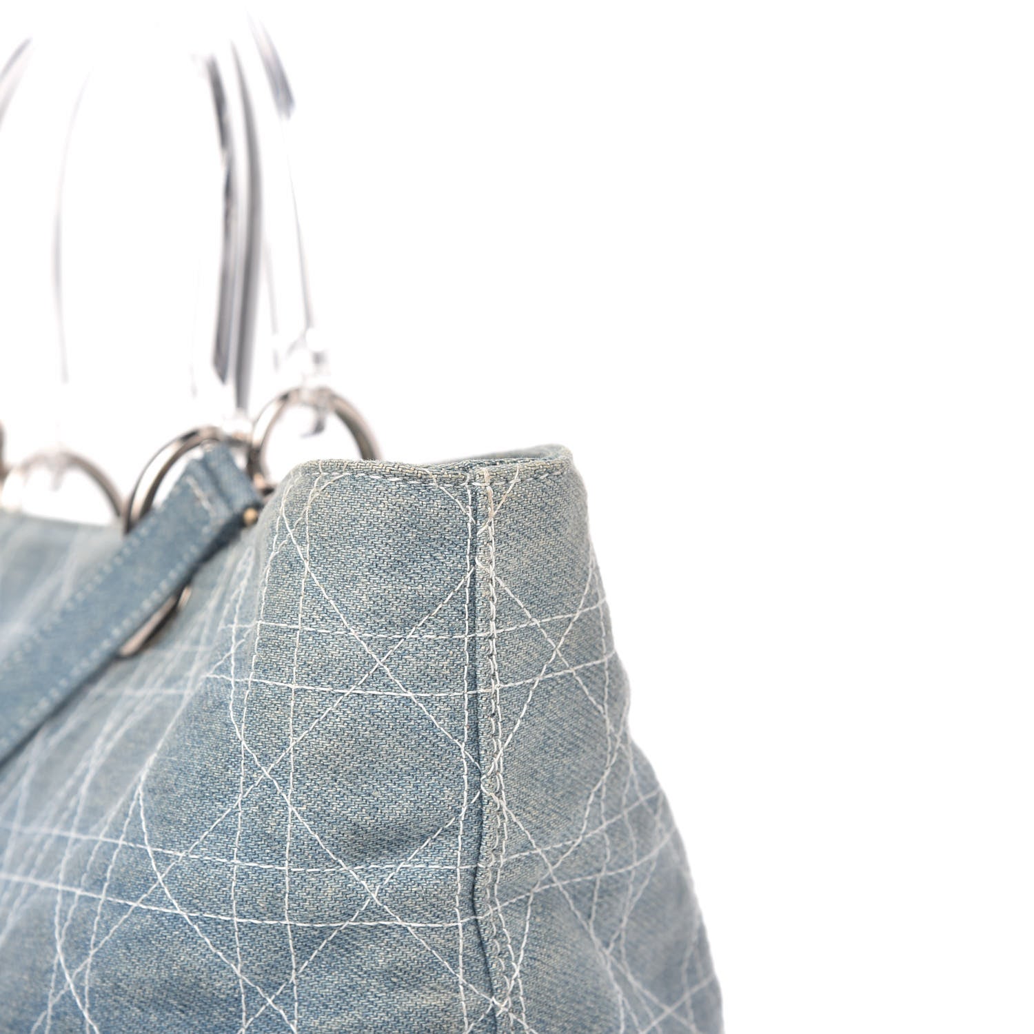 Christian Dior Denim Cannage Large Lady Dior Light Blue 12 of 12