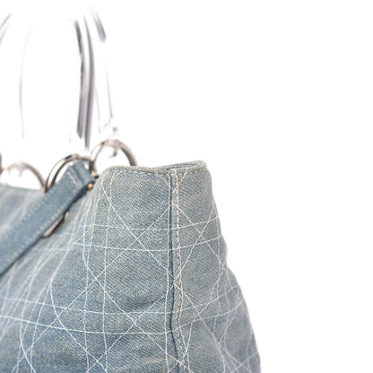Christian Dior Denim Cannage Large Lady Dior Light Blue 12 of 12