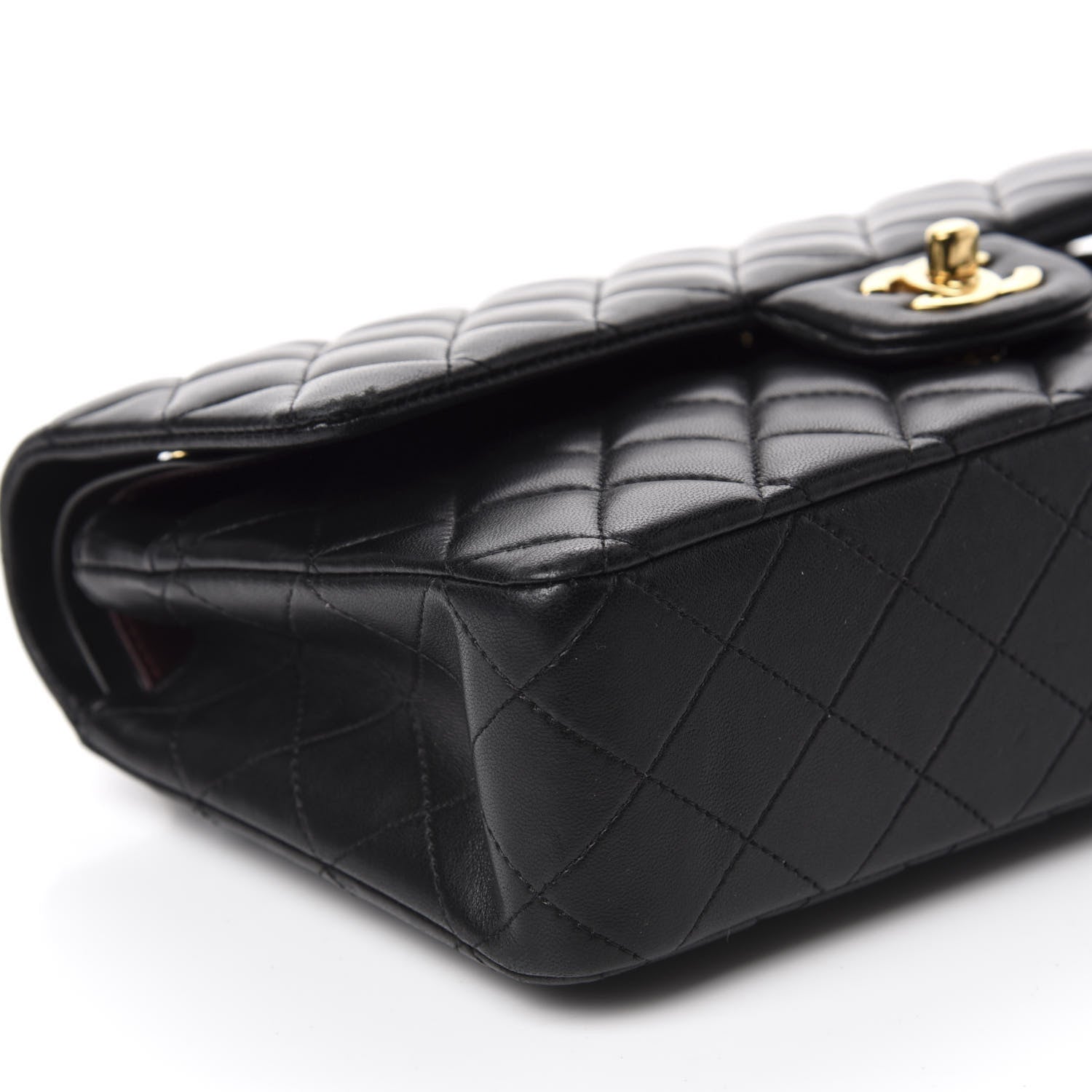 Chanel Lambskin Quilted Medium Double Flap Black 6 of 12
