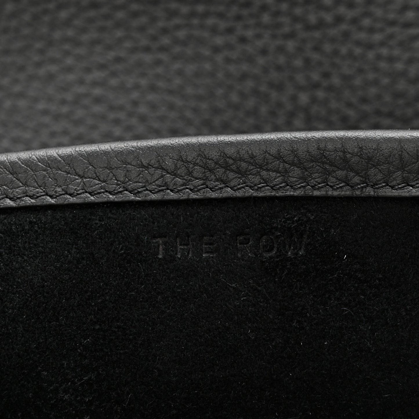 Grained Calfskin Medium N/S Hook Tote Black