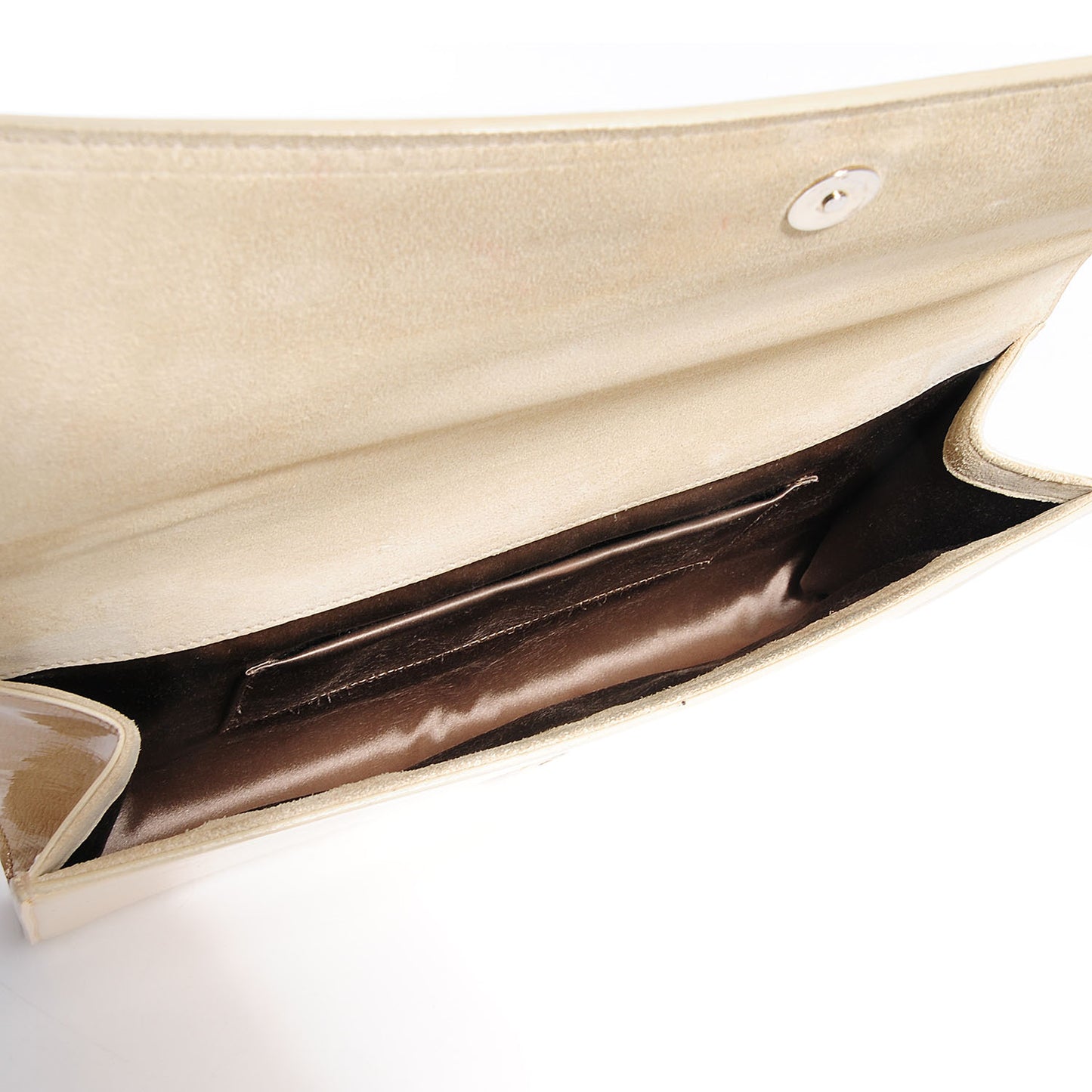 Leather Large Belle De Jour Clutch Champagne Gold