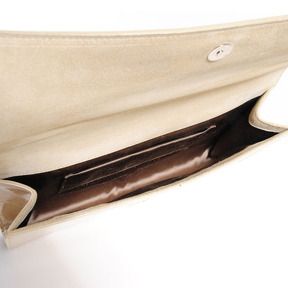 Saint Laurent Leather Large Belle De Jour Clutch Champagne Gold 5 of 7
