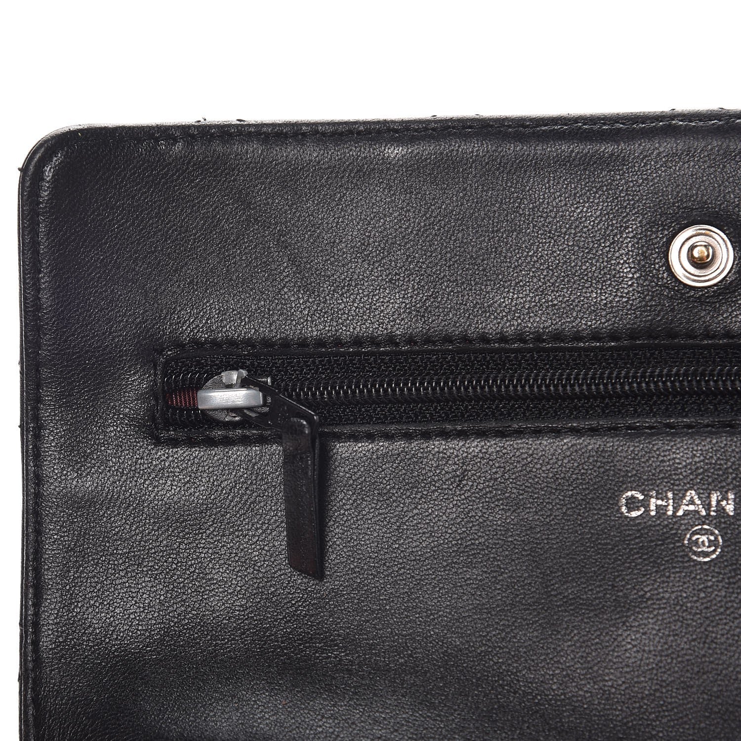Chanel Lambskin Quilted Wallet On Chain WOC Black 9 of 15