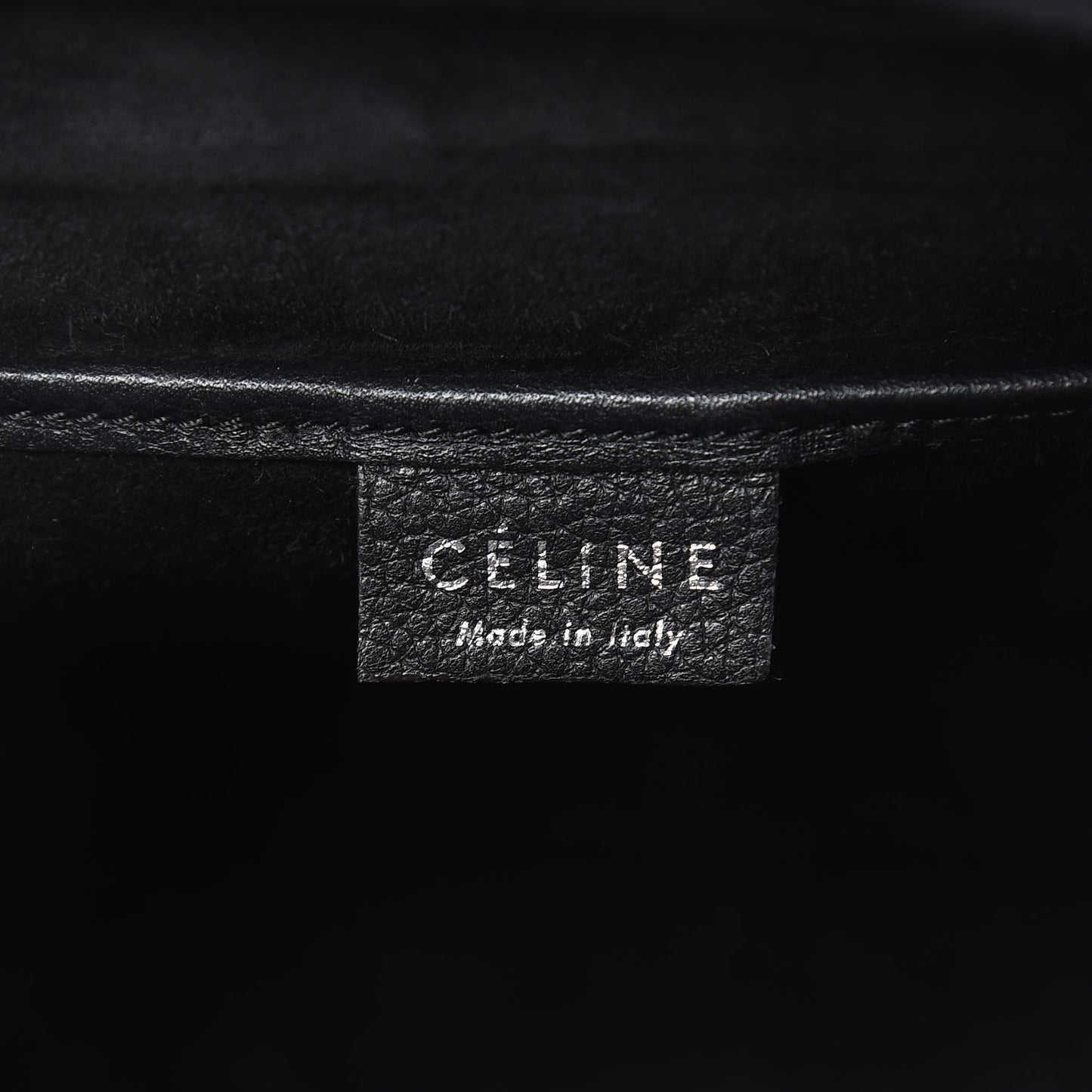 Drummed Calfskin Nano Luggage Black