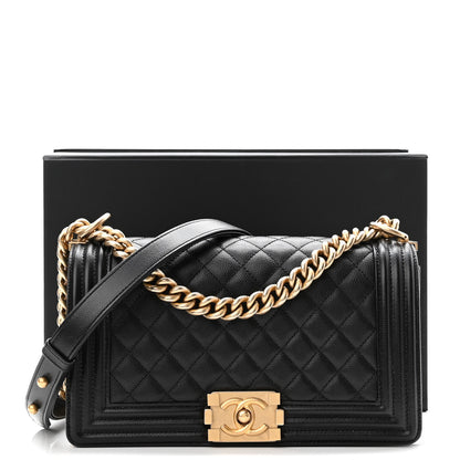 Chanel Caviar Quilted Medium Boy Flap Black 11 of 11