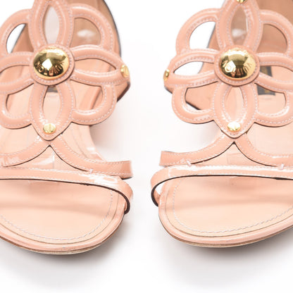 Louis Vuitton Patent Fleur Thong Sandals 37 Pink 11 of 12