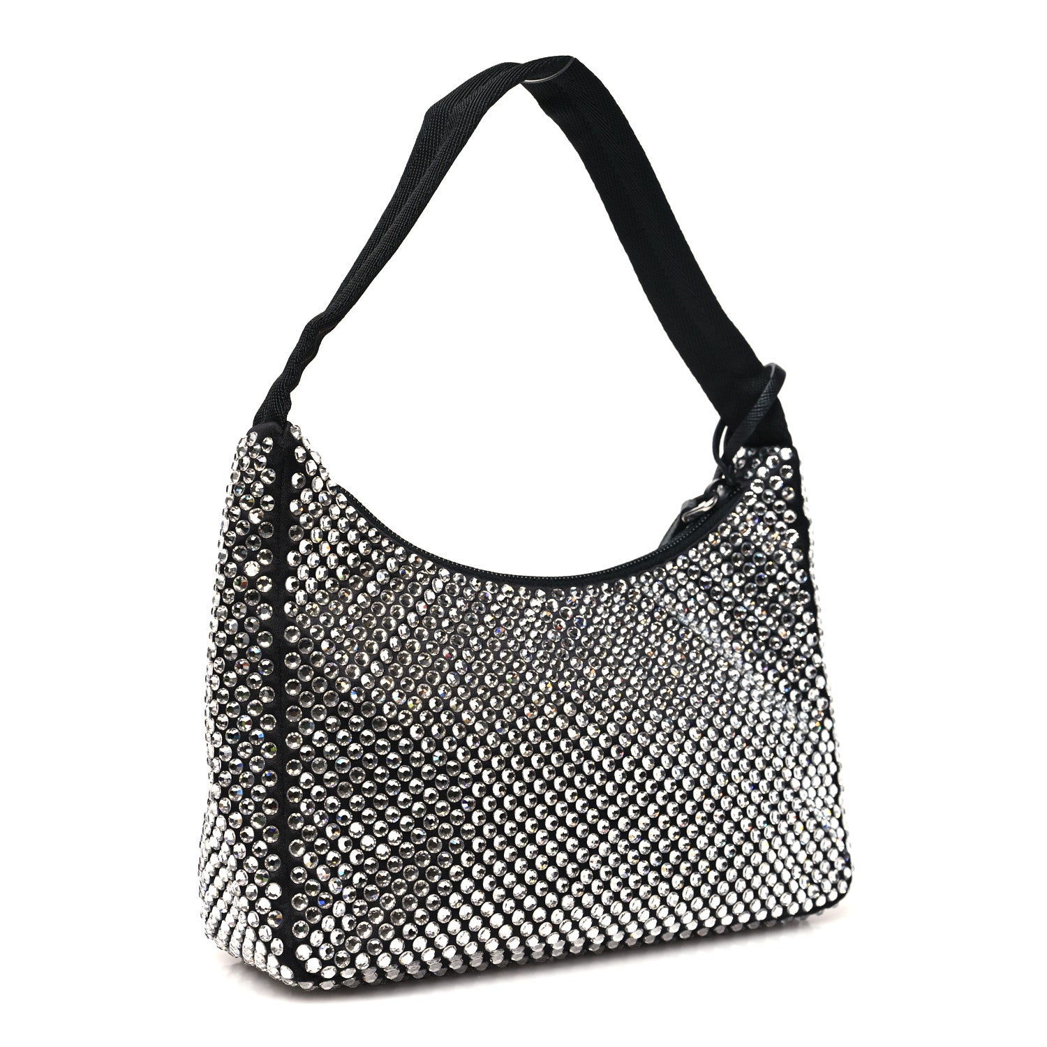 Prada Satin Crystal Mini Re-Edition 2000 Bag Cristal 3 of 10
