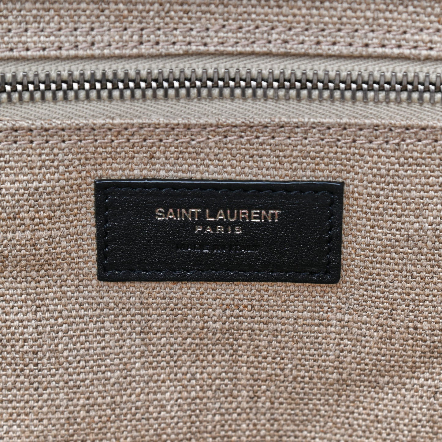 Linen Calfskin Rive Gauche Tote Optic White