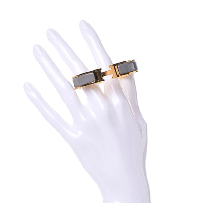 Hermes Enamel Narrow Clic Clac H Bracelet PM Gris Macadam 2 of 5