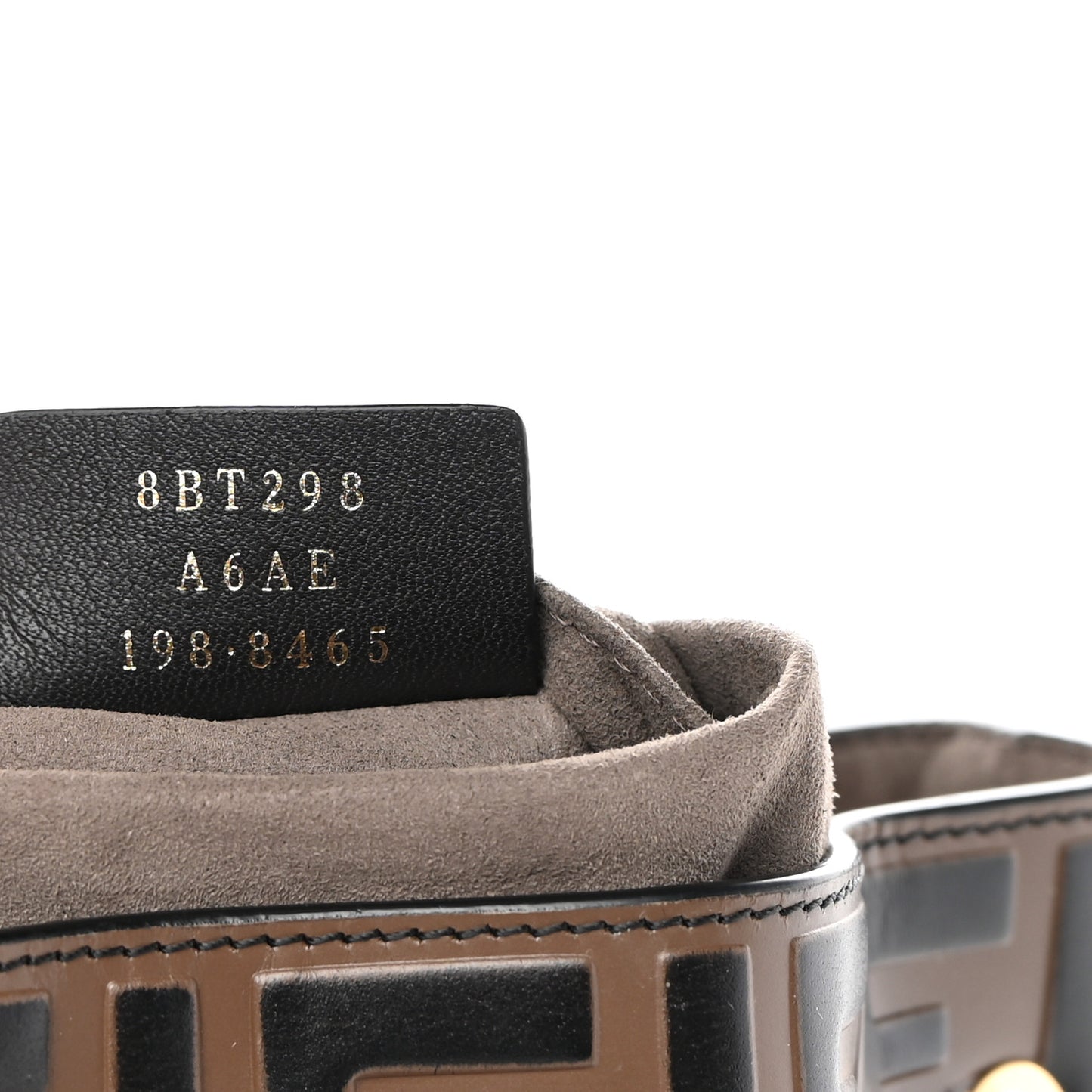 Vitello Grace F is Fendi Bi-Color FF 1974 Embossed Grande Mon Tresor Bucket Bag Maya Black Fragola