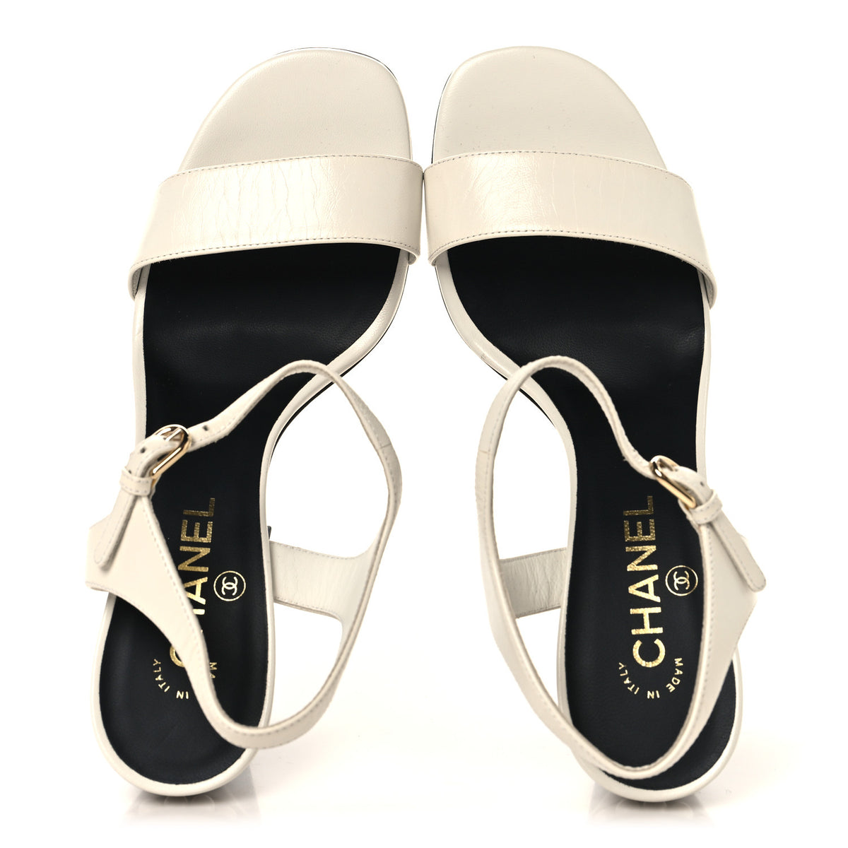 Lambskin Open Toe Pearl Sandal Heels 40 Black