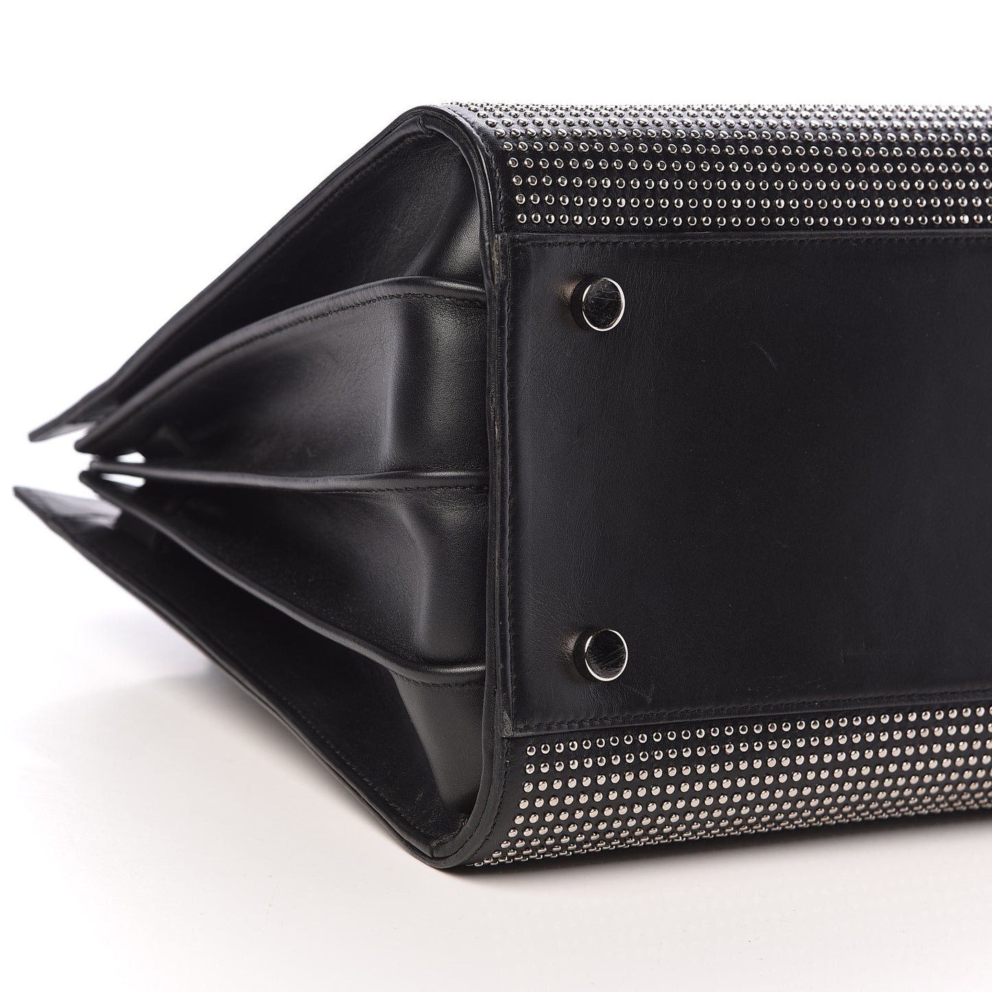 Calfskin Studded Small Sac De Jour Black