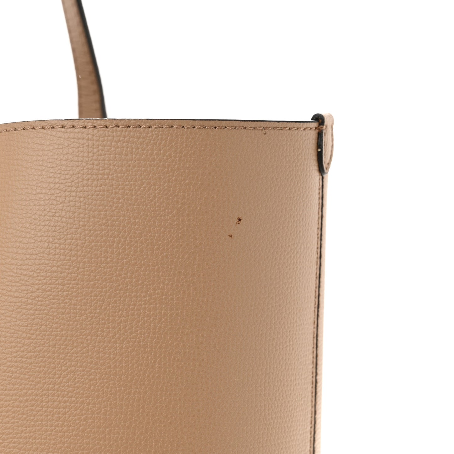 Grainy Calfskin Haymarket Check Medium Reversible Tote Camel