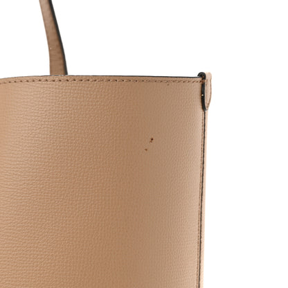 Burberry Grainy Calfskin Haymarket Check Medium Reversible Tote Camel 20 of 20