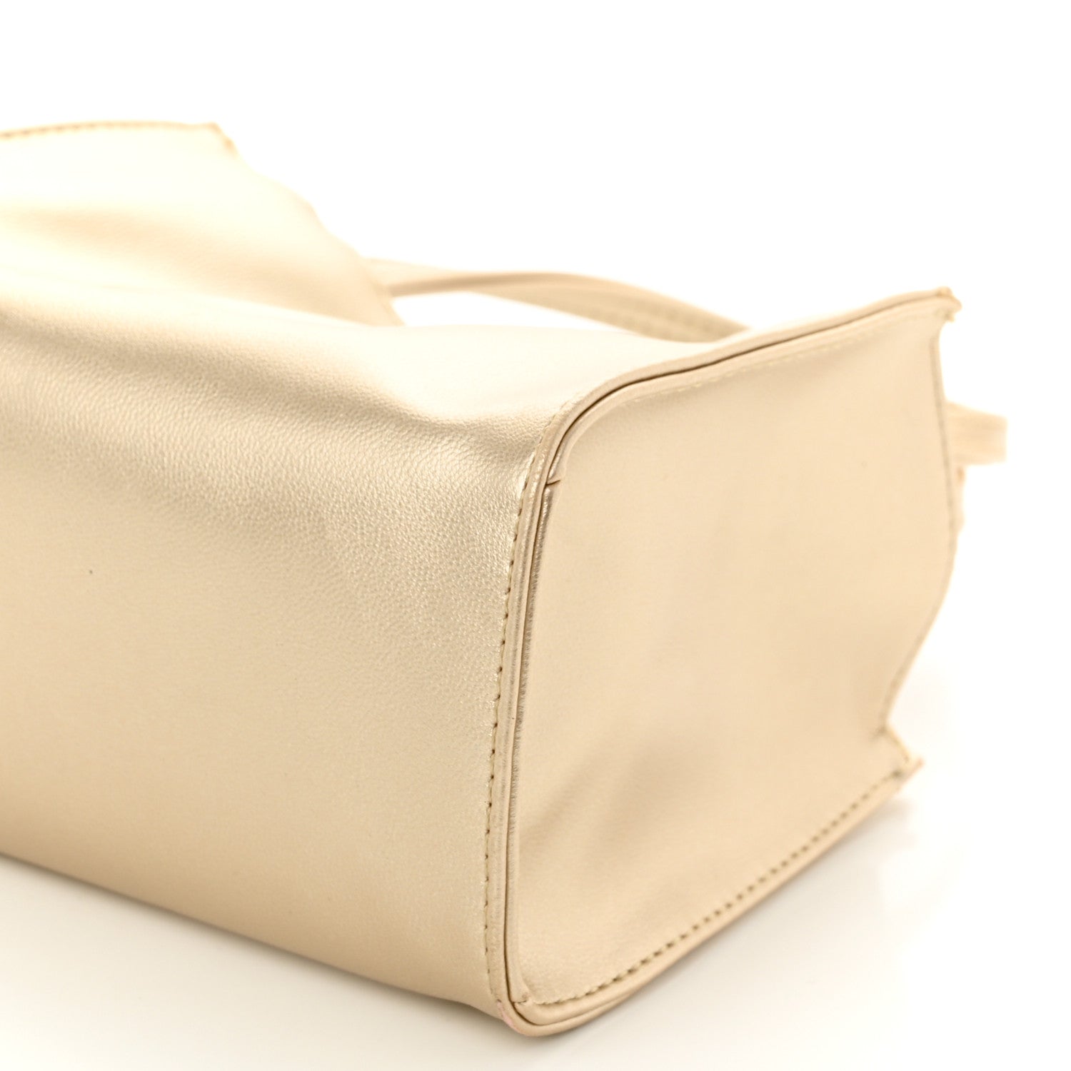 Telfar Metallic Vegan Leather Small Shopping Bag Gold 10 of 10