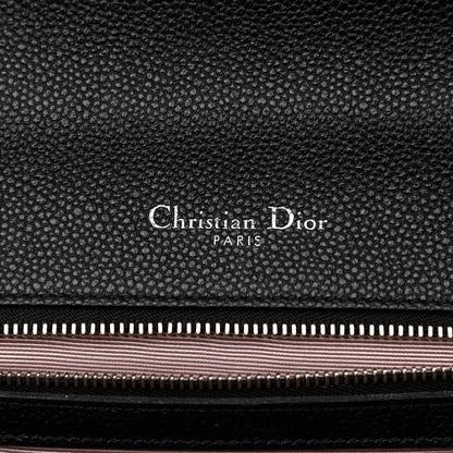 Christian Dior Grained Calfskin Medium Diorama Flap Bag Black 6 of 9