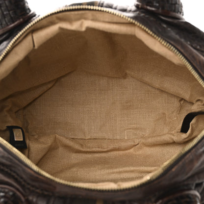 Fendi Zucca Nappa Nuvolata Vitello Tortuga Spy Bowler Tobacco Moro 5 of 11