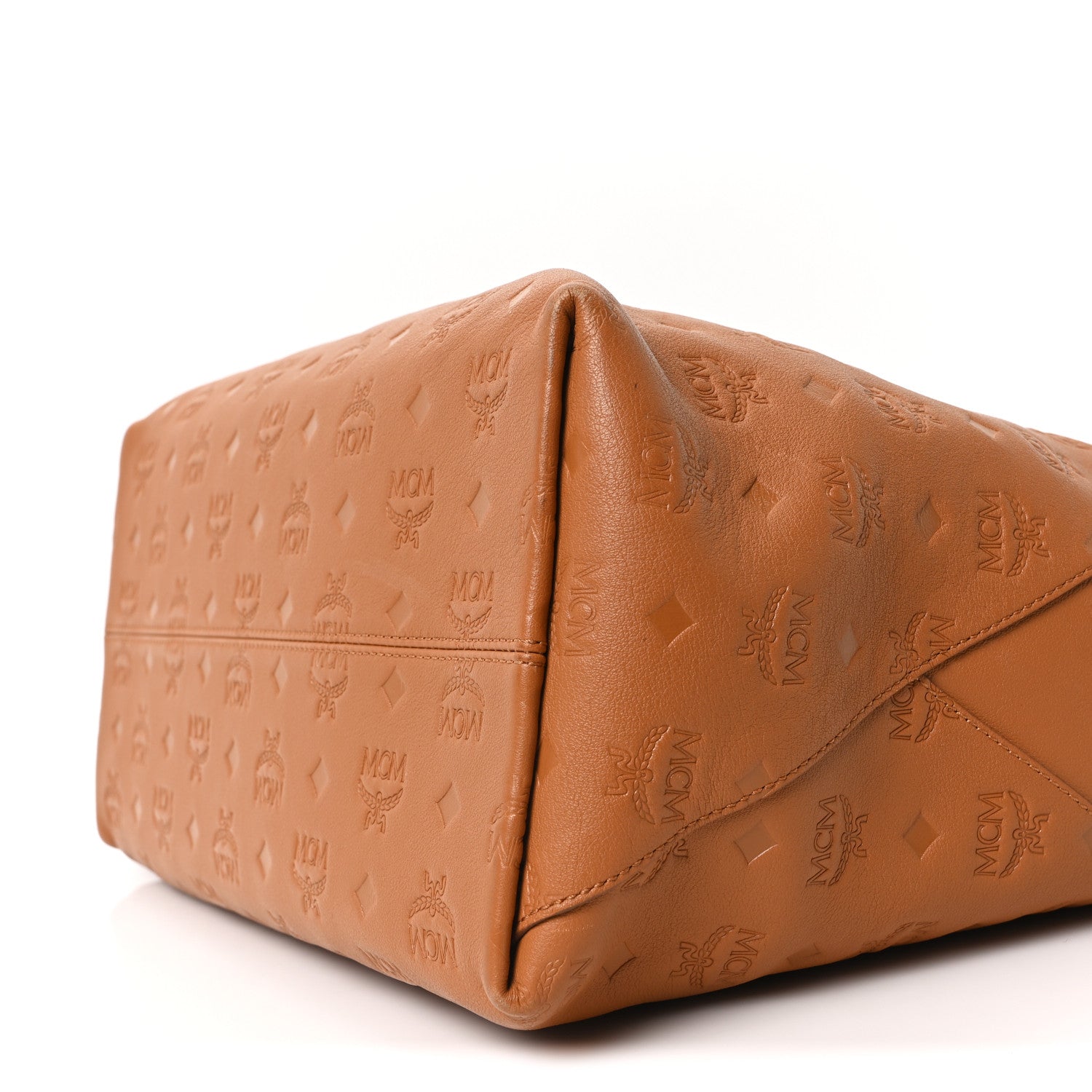 MCM Calfskin Ottomar Monogram Large Klara Hobo Cognac 9 of 9