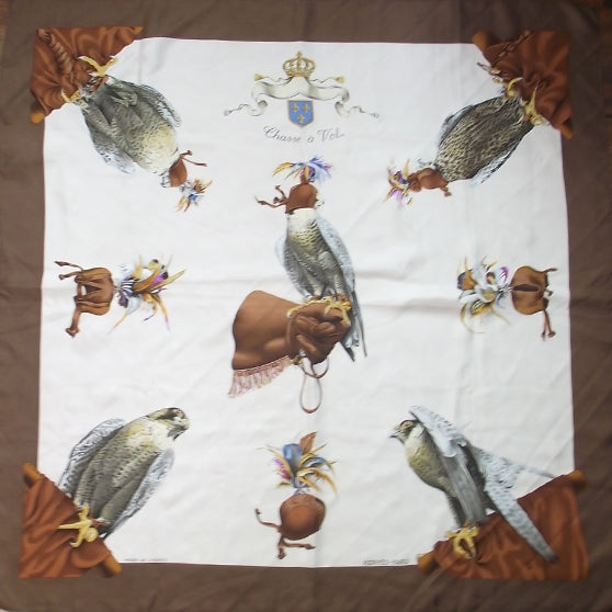 Silk Chasse A Vol Scarf 90