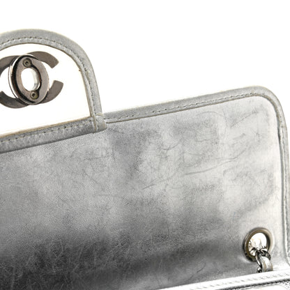 Chanel Vinyl Large Ice Cube Flap Silver 11 of 16