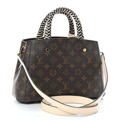 Louis Vuitton Monogram Braided Montaigne BB Creme Beige 2 of 8