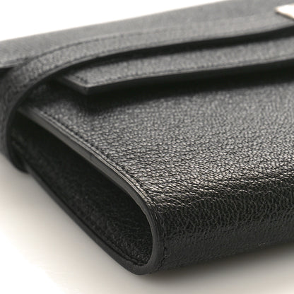 Hermes Chevre Mysore Kelly Longue Wallet Black 7 of 8
