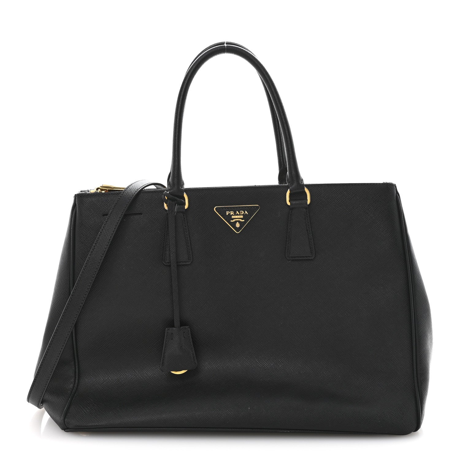Prada Saffiano Lux Large Galleria Double Zip Tote Black 1 of 16