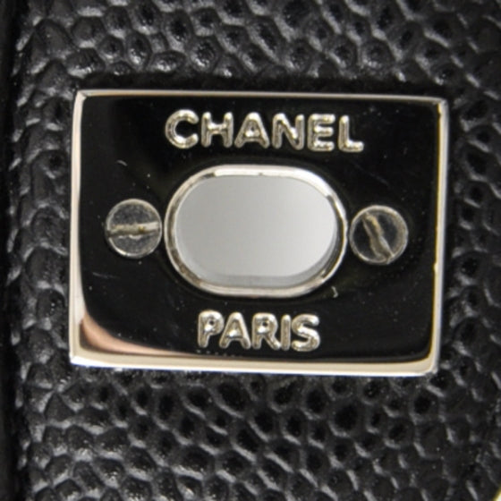 Caviar Medium Double Flap Black