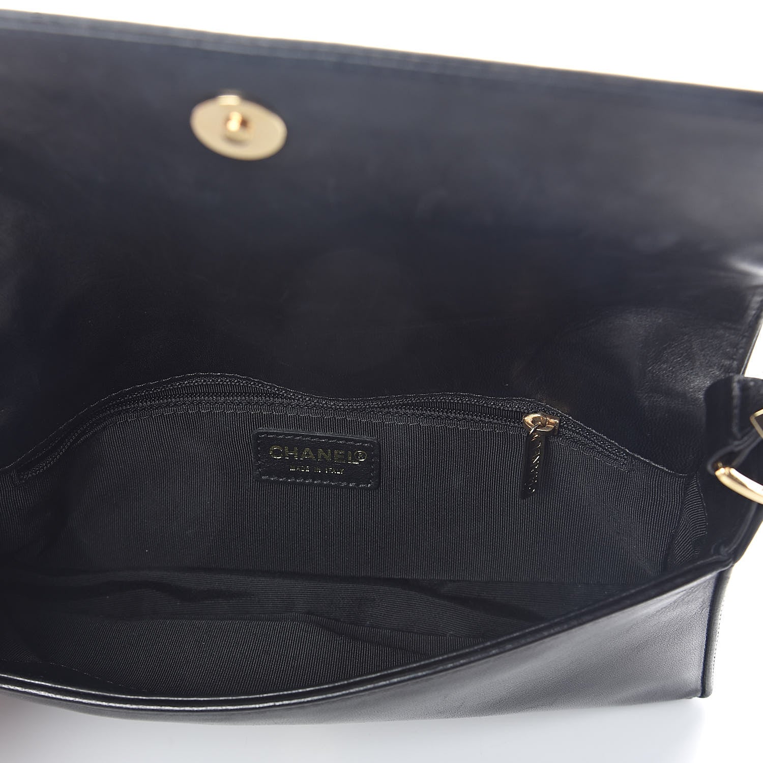 Chanel Lambskin Quilted CC Chocolate Bar Flap Black 5 of 10