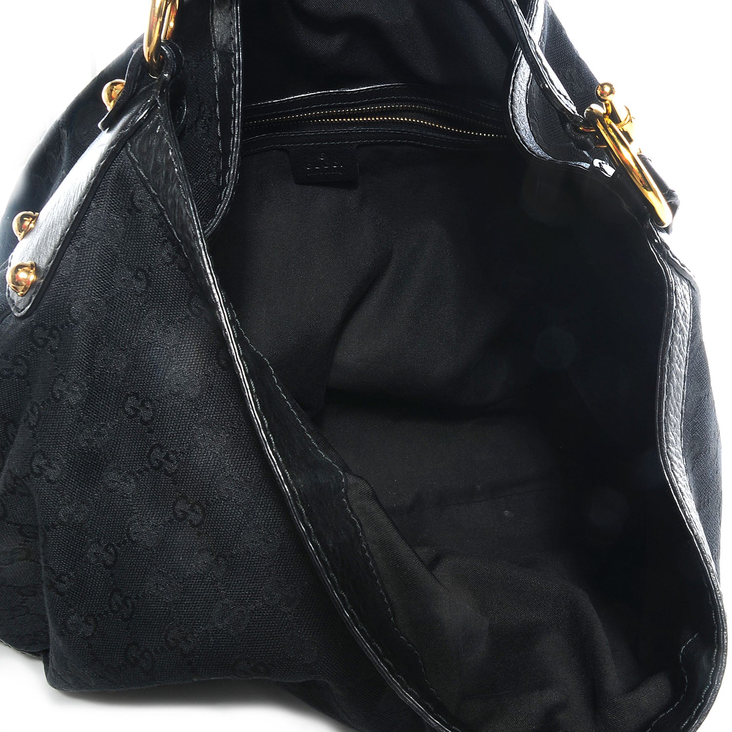 Gucci Monogram Large Jockey Hobo Black 5 of 7
