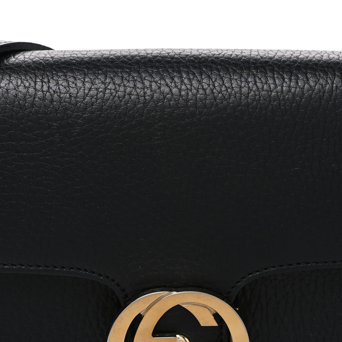 Gucci Dollar Calfskin Small Interlocking G Shoulder Bag Black 8 of 11