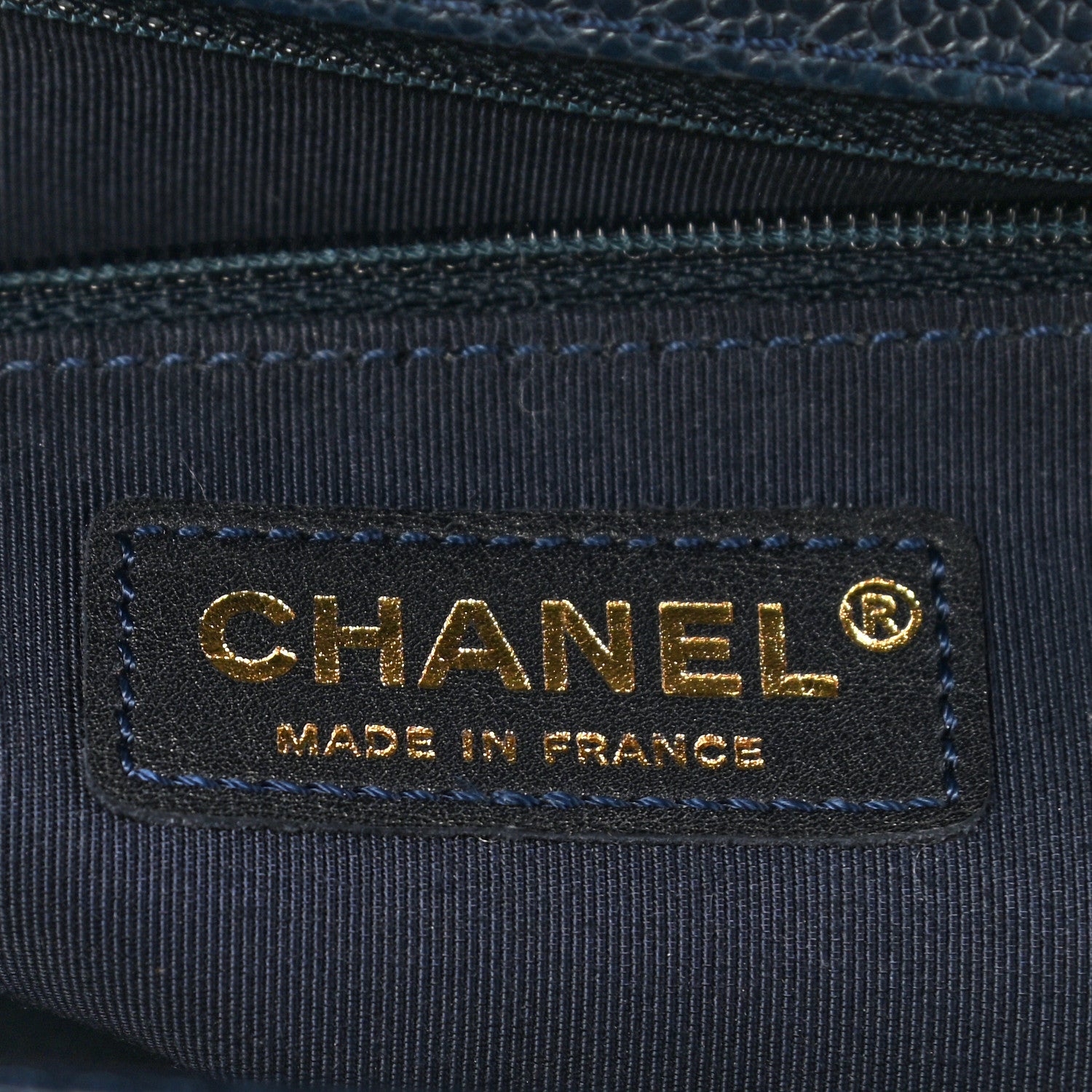 Chanel Caviar Quilted New Medium Boy Flap Dark Navy Blue 6 of 11