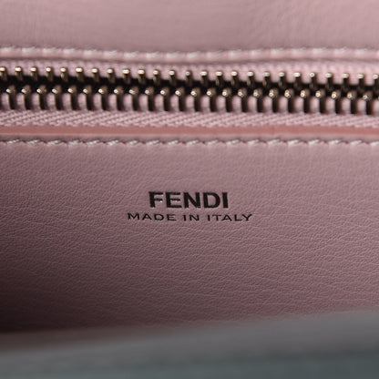 Fendi Vitello Baltico Shiny Nappa Lace Up Floral Dotcom Satchel Malachite 7 of 9