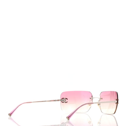 Chanel Metal Crystal CC Logo Sunglasses 4017-D Pink 4 of 10