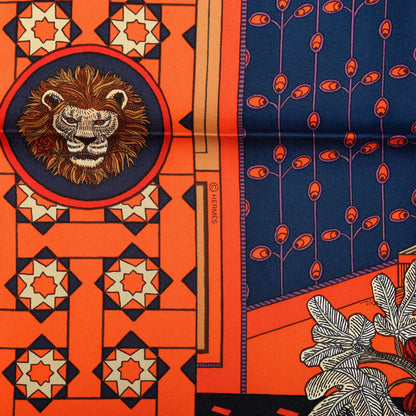 Hermes Silk La Danse Des Amazones Scarf 90 Marine Rouge Violet 3 of 4