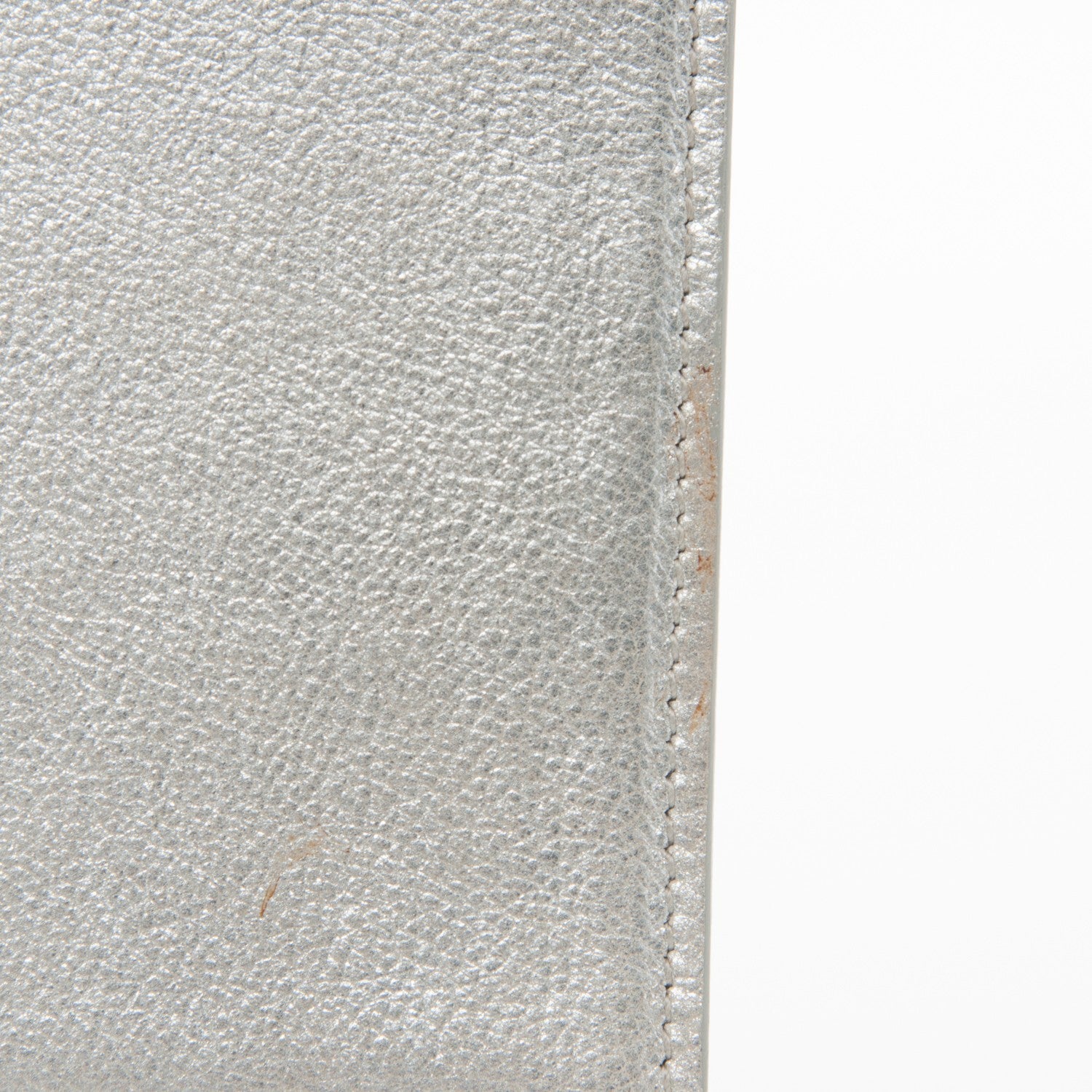 Saint Laurent Metallic Calfskin Monogram Large Belle De Jour Clutch Silver 6 of 11