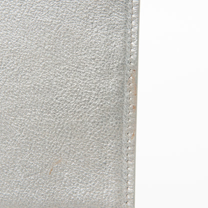 Saint Laurent Metallic Calfskin Monogram Large Belle De Jour Clutch Silver 6 of 11