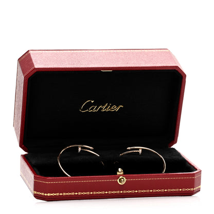Cartier 18K Pink Gold Diamond Juste Un Clou Hoop Earrings 5 of 5