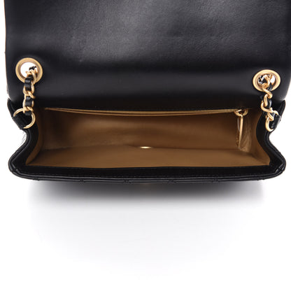 Chanel Lambskin Quilted Mini Rectangular Pearl Crush Flap Black 5 of 12